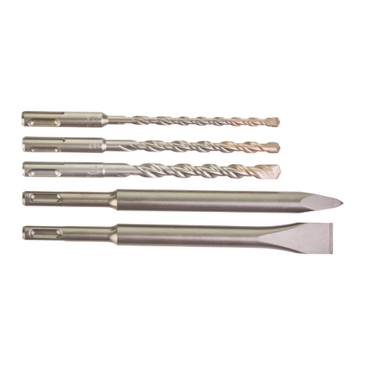 SDS-Plus Starterset 5-teilig 3 M2 SDS-Plus Bohrer, 2 SDS-Plus Meißel, VE1