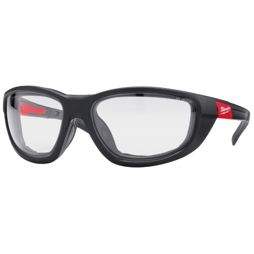 Premium Schutzbrille klar, mit abnehmbarer Schaumstoffauflage