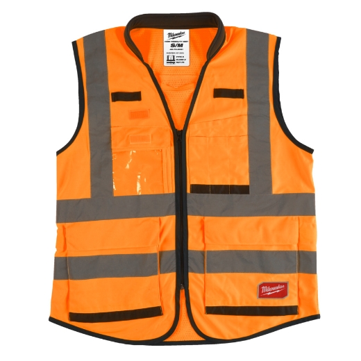 Premium Warnschutzweste orange Größe SM