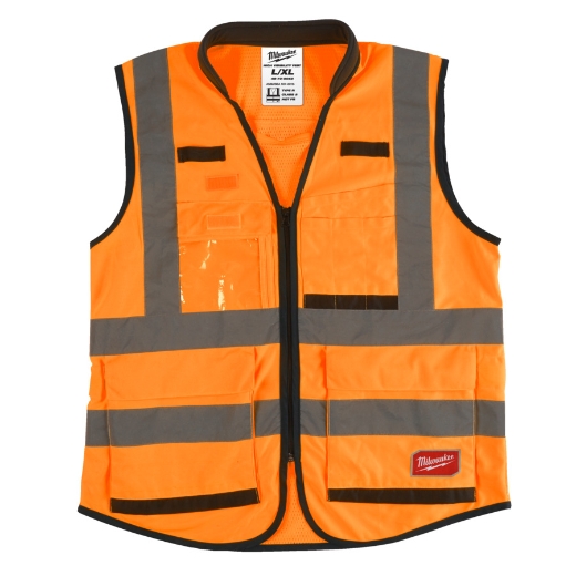 Premium Warnschutzweste orange Größe 2XL3XLVPE1