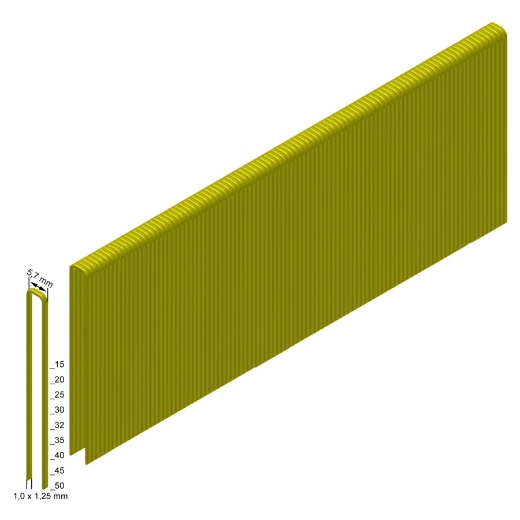 Heftklammern 18 Gauge für M18FNCS18GS 5,7 x 1,05 x 1,25 x 15 mm, verzinkt u. gVPE9200